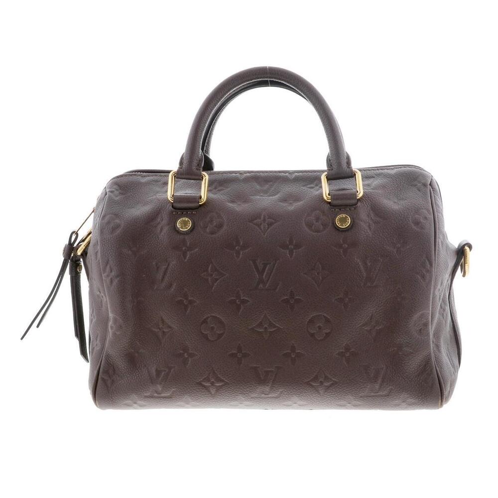 LOUIS VUITTON Speedy Bandolier Bag Shoulder Messenger EMPREINTE Tassel Brown